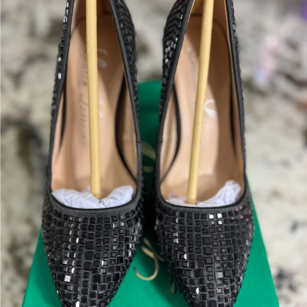 Lauren Lorraine Black Sequin‎ Heels